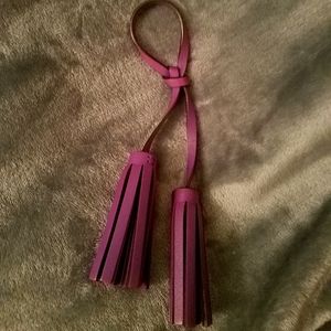 Leather purse charm/tassel